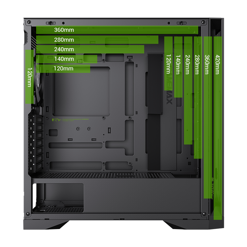 開封済未使用GAMEMAX Leader 2 BK PCケース Mesh Front PC Case GAMEMAX LEADER 2